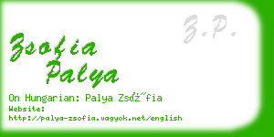 zsofia palya business card
